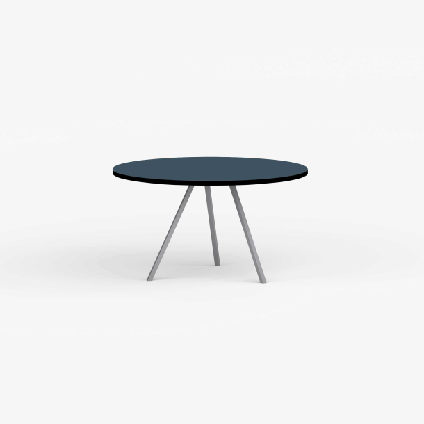 Domusnord Line View Linoleums rundt Spisebord sort kant 110 cm i 19 farver