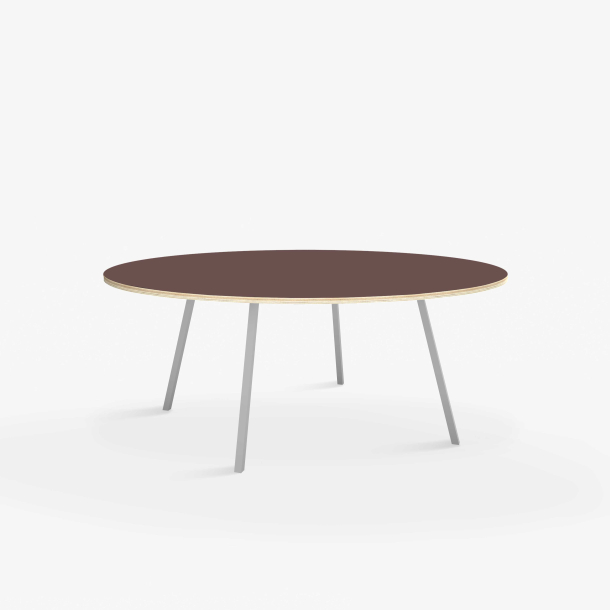 Domusnord Line View Linoleums stort rundt Spisebord krydsfinr 130 cm i 19 farver