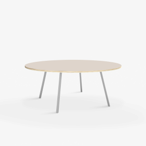 Domusnord Line View Linoleums round Dining table plywood 120 cm in 19 colors