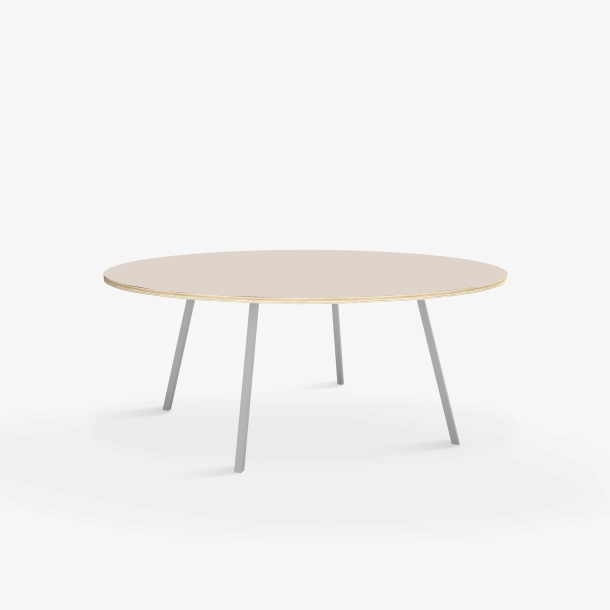 Domusnord Line View Linoleums stort rundt Spisebord krydsfinr 130 cm i 19 farver