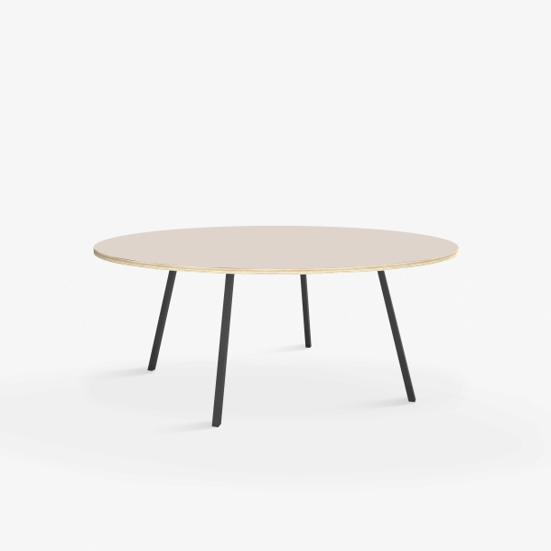 Domusnord Line View Linoleums stort rundt Spisebord krydsfinr 130 cm i 19 farver