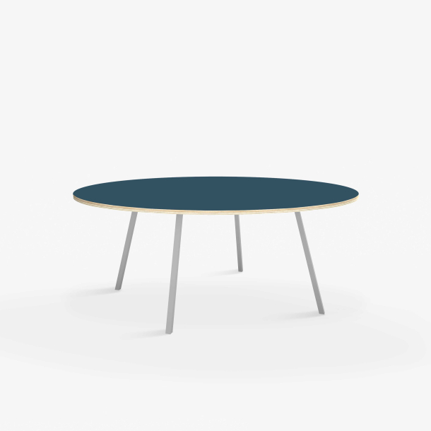 Domusnord Line View Linoleums stort rundt Spisebord krydsfinér Ø130 cm i 14 farver