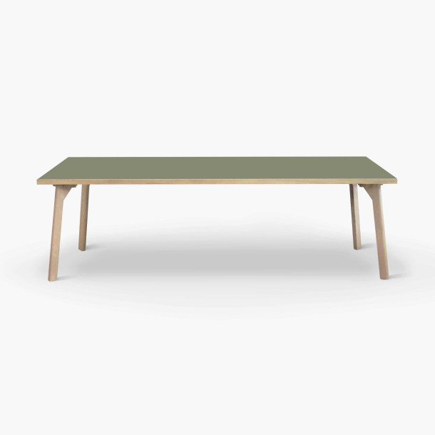 Domusnord Room Linoleums Stort Spisebord i Eg 230 x 90 cm i 21 farver Gr&oslash;n (Olive)