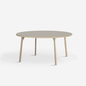 Domusnord Studio round Linoleum's Dining Table in plywood 110 cm in 19 colors