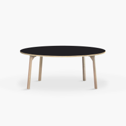 Domusnord Studio round Linoleum's Dining Table in plywood 120 cm in 19 colors