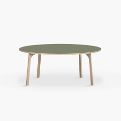 Domusnord Studio round Linoleum's Dining Table in plywood 120 cm in 19 colors