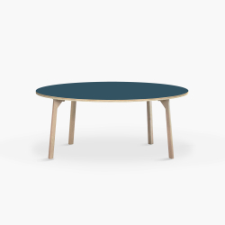 Domusnord Studio round Linoleum's Dining Table in plywood 130 cm in 19 colors