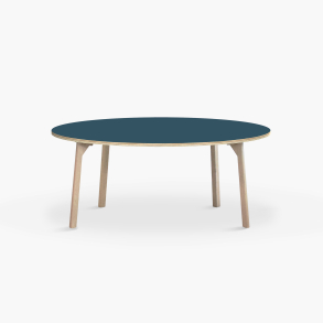 Domusnord Studio round Linoleum's Dining Table in plywood 130 cm in 19 colors