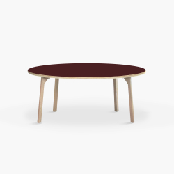 Domusnord Studio round Linoleum's Dining Table in plywood 130 cm in 19 colors
