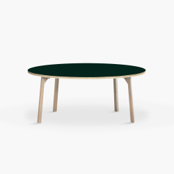 Domusnord Studio round Linoleum's Dining Table in plywood 130 cm in 19 colors