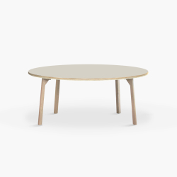 Domusnord Studio round Linoleum's Dining Table in plywood 130 cm in 19 colors