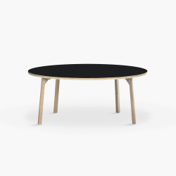 Domusnord Studio round Linoleum's Dining Table in plywood 130 cm in 19 colors