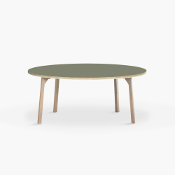 Domusnord Studio round Linoleum's Dining Table in plywood 130 cm in 19 colors