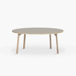 Domusnord Studio round Linoleum's Dining Table in plywood 130 cm in 19 colors