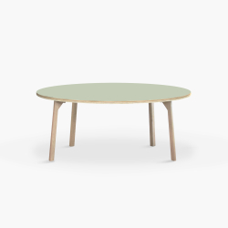 Domusnord Studio round Linoleum's Dining Table in plywood 130 cm in 19 colors