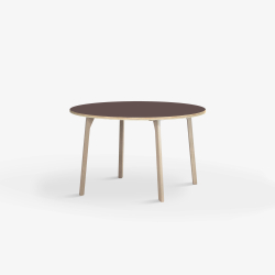 Domusnord Studio round Linoleum's Dining Table in plywood 90 cm in 19 colors