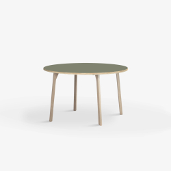 Domusnord Studio round Linoleum's Dining Table in plywood 90 cm in 19 colors