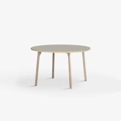 Domusnord Studio round Linoleum's Dining Table in plywood 90 cm in 19 colors