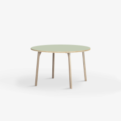Domusnord Studio round Linoleum's Dining Table in plywood 90 cm in 19 colors