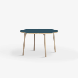 Domusnord Studio round Linoleum's Dining Table in plywood 90 cm in 19 colors