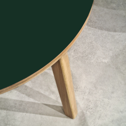 Domusnord Studio round Linoleum's Dining Table in plywood 110 cm in 19 colors