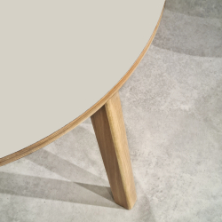 Domusnord Studio round Linoleum's Dining Table in plywood 110 cm in 19 colors