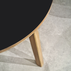 Domusnord Studio round Linoleum's Dining Table in plywood 110 cm in 19 colors
