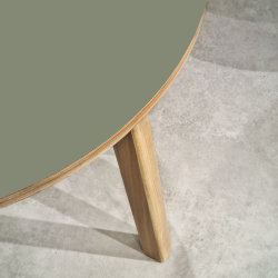 Domusnord Studio round Linoleum's Dining Table in plywood 90 cm in 19 colors