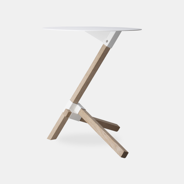TRE Table sofa table wood and steel  White