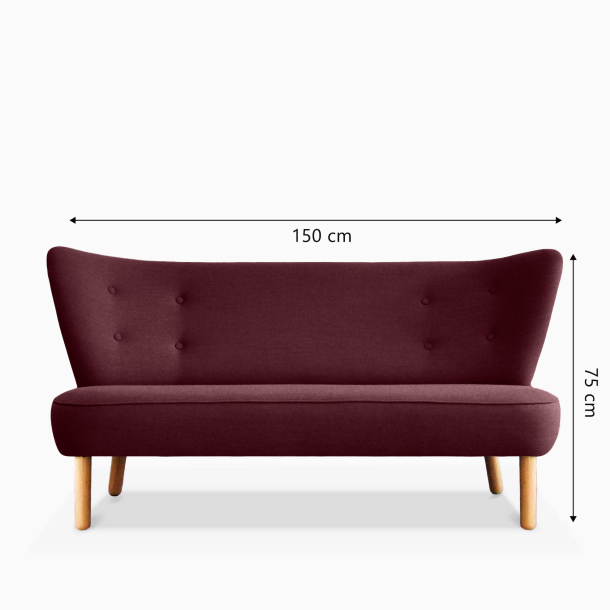 Domusnord Take a Break grote 2-zits lounge bank  Dark Heather  Bordeauxrood