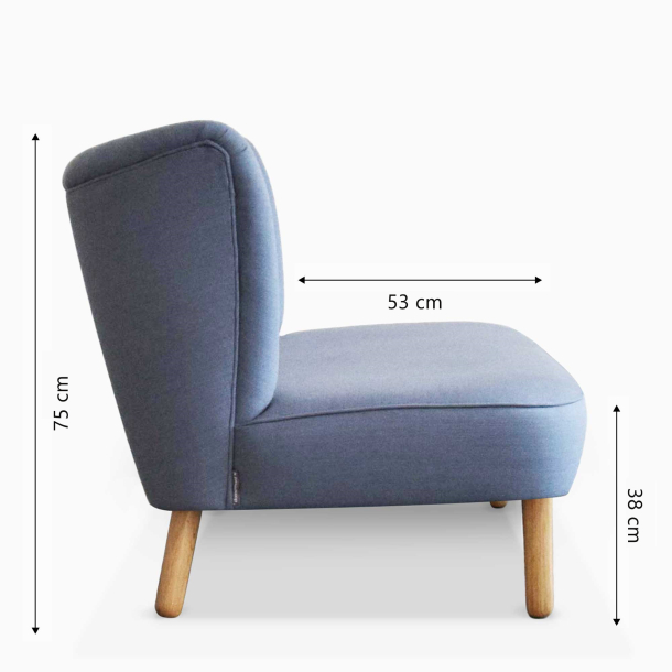 Domusnord Take a Break grote 2-zits lounge bank  Poederblauw  Blauwgrijs