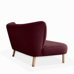 Domusnord Take a Break stor to personers lounge sofa - Dark Heather - bordeaux rd