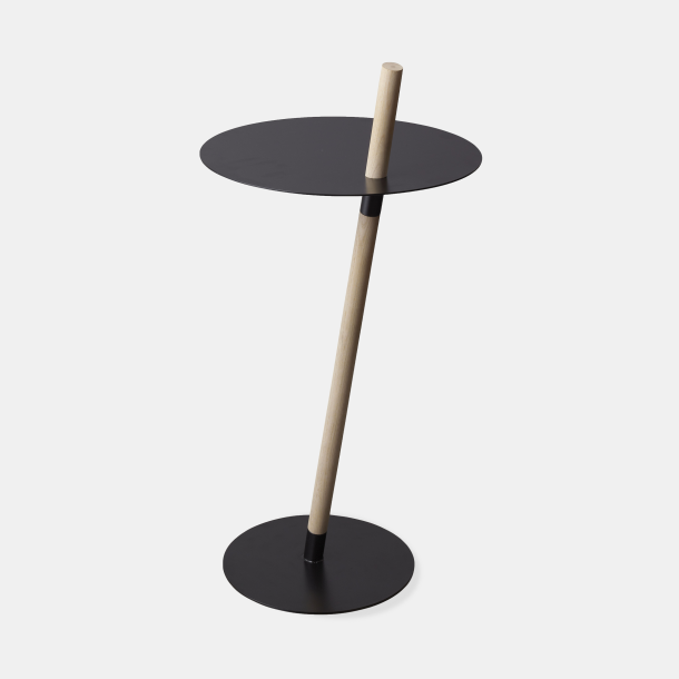 Tube &amp; Rod elegant design sofabord - asketr sort stlbordplade