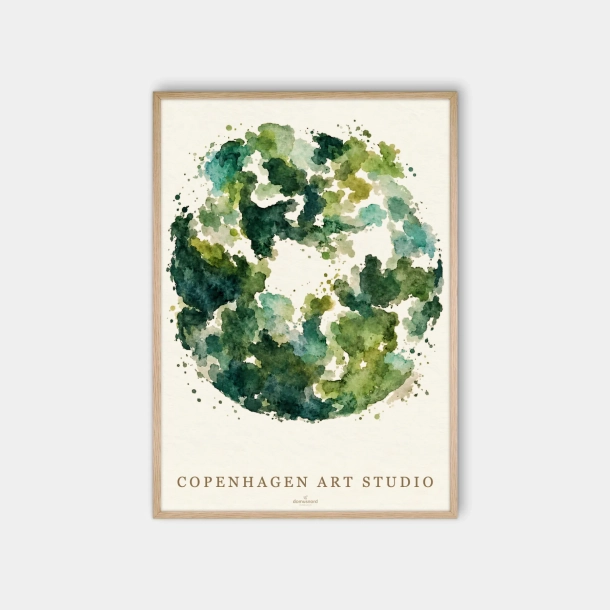 Copenhagen Art Studio - Global Dance Green Poster