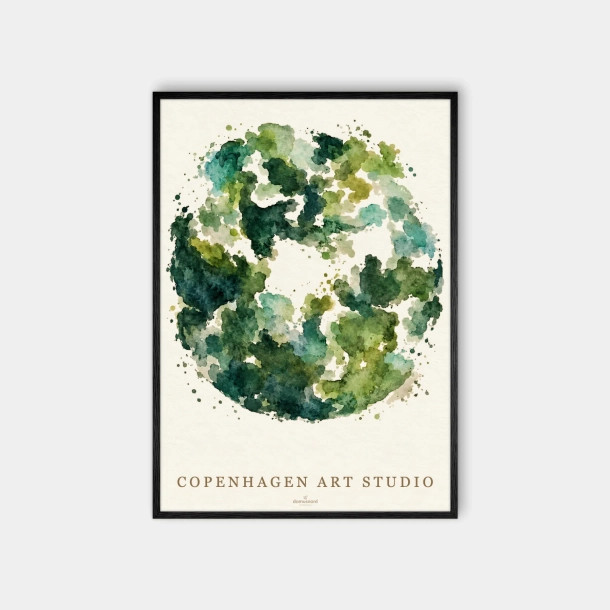 Copenhagen Art Studio - Global Dance Green Poster
