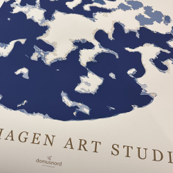 Copenhagen Art Studio � Global Dance Blue � Blauw-grijze Poster