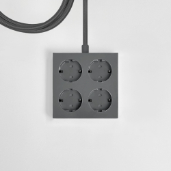 Domusnord Connector design stekkerdoos  Granite Grey / grijs