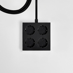 Domusnord Connector design stekkerdoos  Night Black / zwart