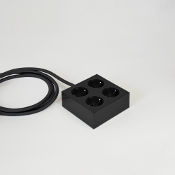 Domusnord Connector design stekkerdoos  Night Black / zwart