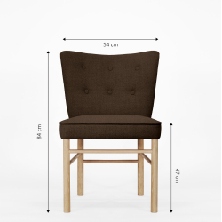 Domusnord Take a Break Eetkamerstoel Eiken  Chocolate Brown  Bruin