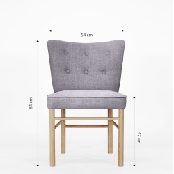 Domusnord Take a Break Eetkamerstoel Eiken  Misty Grey  Lichtgrijs