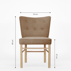 Domusnord Take a Break Eetkamerstoel Eiken  Camel Brown  Lichtbruin