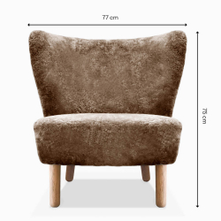 Domusnord Take a Break Loungestoel Vacht � Lamsvacht � Sahara Brown � Bruin