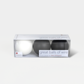 Domusnord Great Balls of Wire 3 stuks kabelopberger bollen  mix wit/grijs/zwart