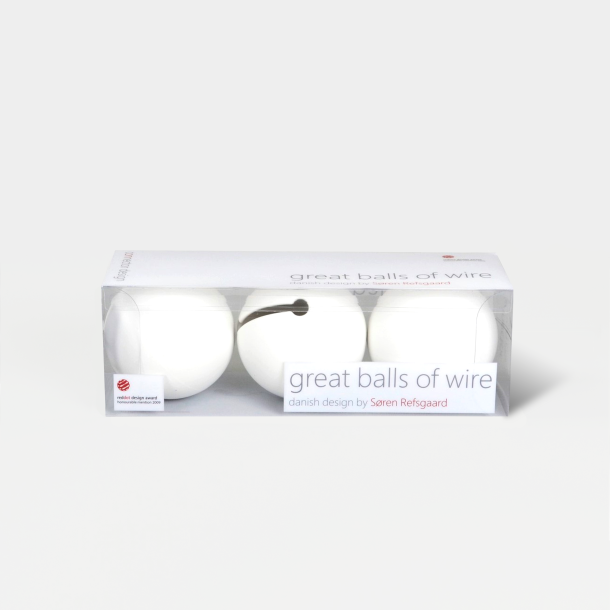 Domusnord Great Balls of Wire 3 stuks kabelopberger bollen  wit