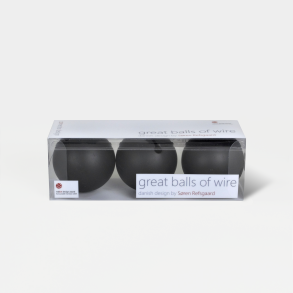 Domusnord Great Balls of Wire 3 stuks kabelopberger bollen  zwart
