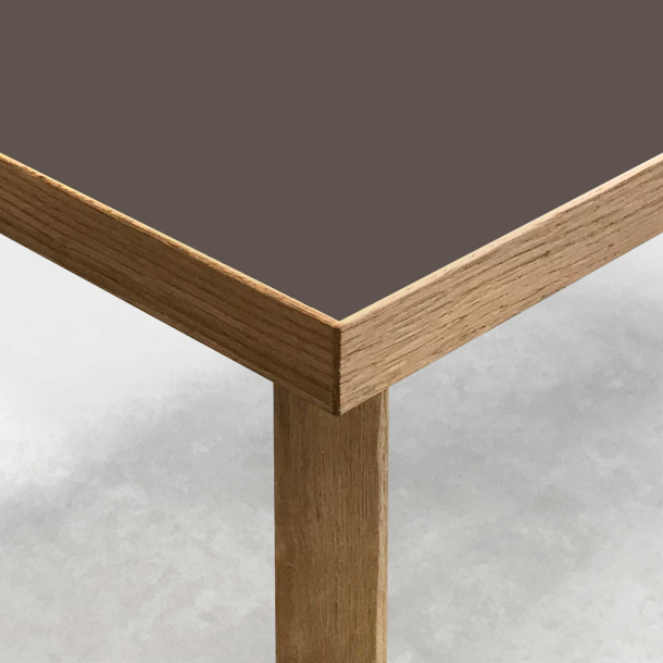 Domusnord Room Linoleum Bureau van Eikenhout 120 x 60 cm - Mauve / Bruin