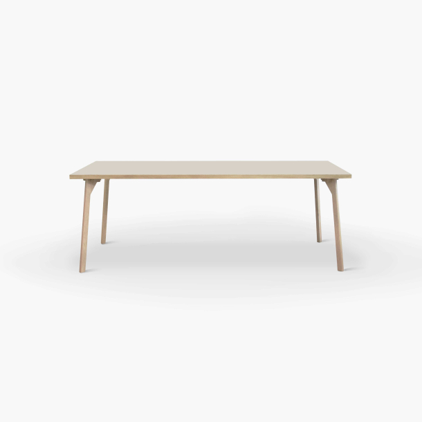 Domusnord Room Linoleums Spisebord i Eg 200 x 90 cm i 21 farver Beige (Mushroom)