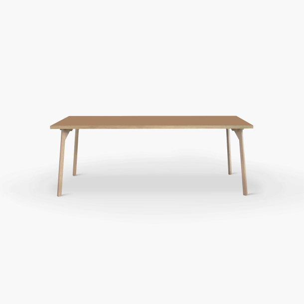 Domusnord Room Linoleums Spisebord i Eg 180 x 90 cm i 21 farver Valn&oslash;d brun (Walnut)