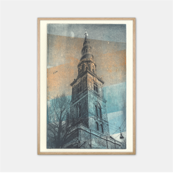 Cat Ravn Vor Frelsers Kirkes Trn blner Kbenhavn plakat